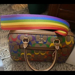 NWOT Coach rainbow crossbody !